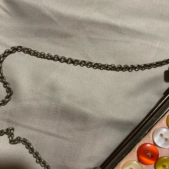 Satin button detail evening bag vintage - Picture 4 of 4